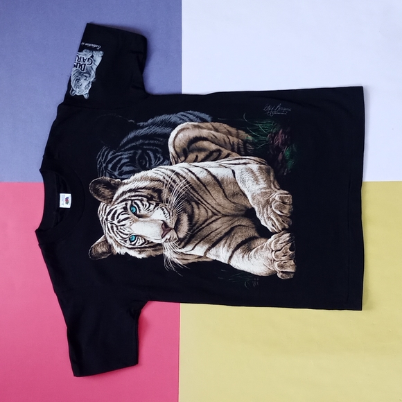 Vintage Other - Vintage 1990s Single Stitch White Tiger Busch Garden T-Shirt